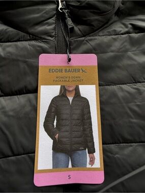 Eddie Bauer Women's Packable Puffer Jacket - Black